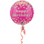 Foliový balonek - Happy Birthday lesklé puntíky - 43 cm