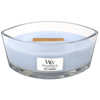 Woodwick Soft Chambray Loď ( jemná bavlna Chambray ) - Vonná svíčka 453. ml unisex