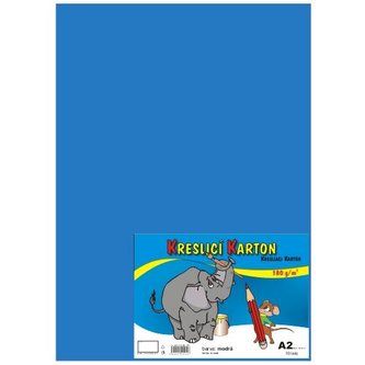 Kreslicí karton barevný A2/10/180g - modrý světle