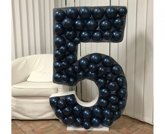 Konstrukce na balónky - Číslo 5 - 120 x 79 cm