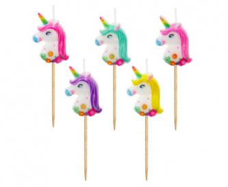 Svíčky Hlava Jednorožce 5 ks