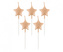 Dortové svíčky Stars - metalické Rose Gold 6,5 cm - 5 ks