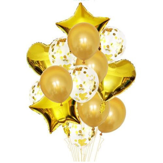 Balonkový buket Gold - 14 ks Balonkový buket Gold - 14 ks