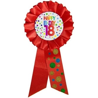 Narozeninový odznak Happy BDay 18