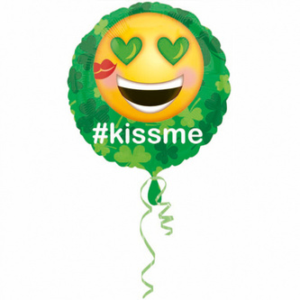Foliový balonek - Sv. patrik #kissme - 43 cm