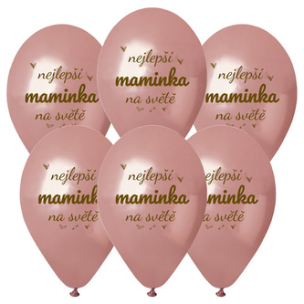 Balonky Nejlepší maminka na světě - 30 cm - 6 ks