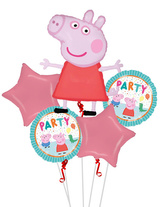 Sada fóliových balonků prasátko Peppa - 5 ks - BP