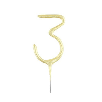 Ozdoba na dort - prskavka číslice 3