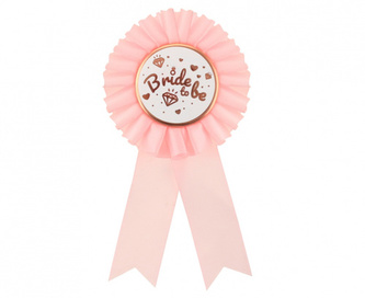 Odznak růžový - Bride to Be 8 x 16 cm