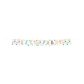 Vlaječková girlanda Rainbow Confetti - Lets party 185 x 19 cm
