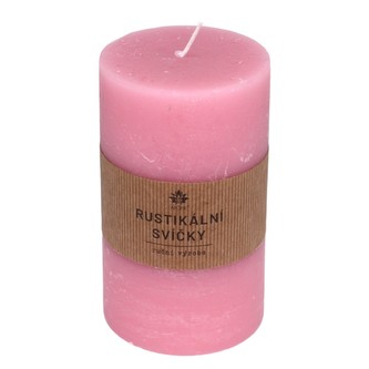 ARÔME Rustikální svíčka 70x120 mm, růžová
