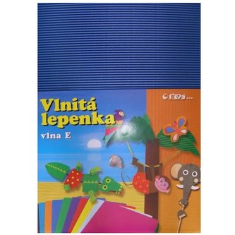 Lepenka E-Welle 260g 34,5 x 24,5cm rovná-modrá 10 listů