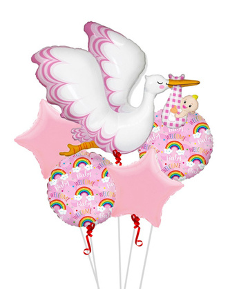 Sada fóliových balonků Narození holčičky - 5 ks - BP