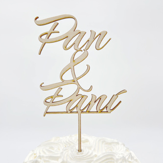 Zápich na dort - Pan a Paní - Dřevěný