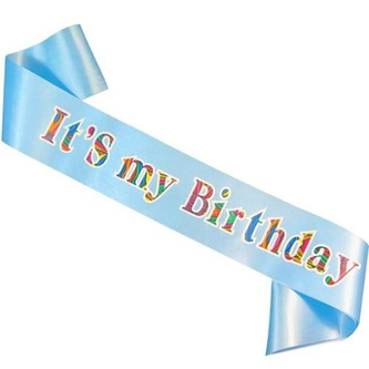 Šerpa - Happy Birthday - modrá 2