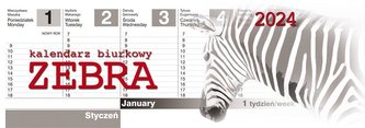 Kalendarz 2024 Biurkowy Zebra