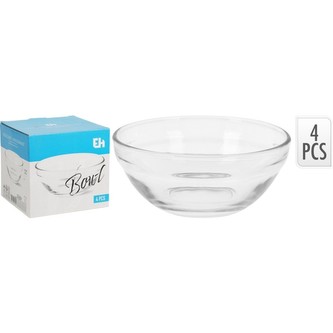 Miska skleněná sada 4 ks 12 cm