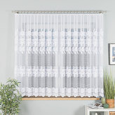 Dekorační krátká vzorovaná záclona na žabky OKSANA 160 bílá 400x160 cm MyBestHome