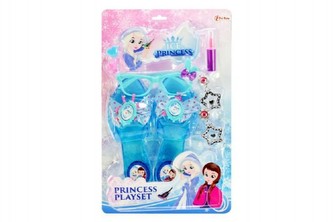 Sada krásy princezna střevíčky+brýle s doplňky plast na kartě 21,5x34,5cm