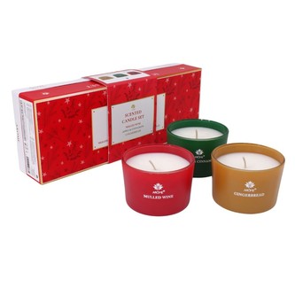 ARÔME Svíčka set 85gx3, Mulled wine, Apple and cinnamon, Gingerbread