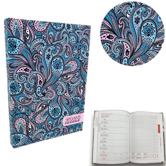 Kalendarz 2024 A5 tygodniowy Turkus