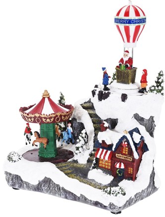 Vánoční ozdoby scéna 45x117x295 mm