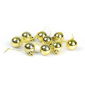 Bombki mini złote 9szt