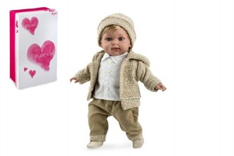 Panenka Elian kluk 42cm se zvukem na baterie v krabici