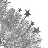 Łańcuch dekoracyjny gwiazdki srebrny 200cm