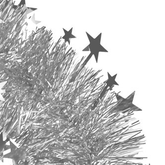 Łańcuch dekoracyjny gwiazdki srebrny 200cm