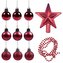 Bombki + gwiazda + łańcuch czerwone 11el