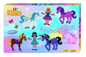 Zažehlovací korálky sada Kouzelní koníci 6000 ks v krabici