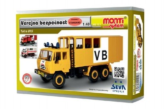 Stavebnice Monti 12.1 Tatra 815 VB Veřejná bezpečnost 1:48 v krabici 22x15x6cm