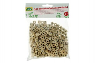 Dřevěná písmenka korálky 300ks 10mm v sáčku