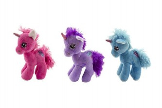 Jednorožec plyš 21cm asst 1 ks, různé barvy