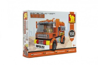 Stavebnice Dromader Auto Stavební 29411 155ks v krabici 25,5x18,5x4,5cm