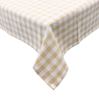 HOME ELEMENTS Ubrus 140*120 cm, Béžové káro