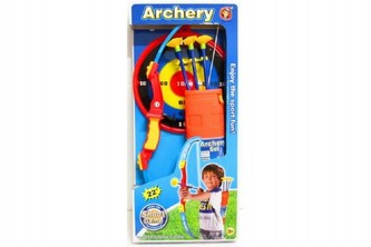 Luk se šípy + terč plast v krabici 24x54x5cm