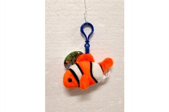 Ryba klaun přívěšek plyš 10cm