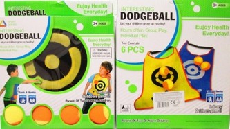 Vesta s míčky hra 6ks  v krabici 25x29x5cm