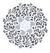 Vánoční dekorační žakárový ubrousek SARA bílá O 30 cm MyBestHome