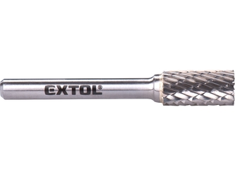 EXTOL INDUSTRIAL fréza karbidová, válcová s čelním ozubením, pr.10x20mm/stopka 6mm,sek střední (double-cut)