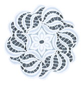 Vánoční dekorační žakárový ubrousek RYAN O 30 cm bílá MyBestHome