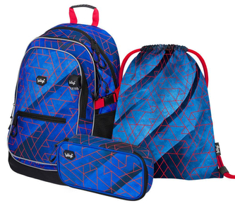 BAAGL SET 3 Core Trigo: batoh, penál, sáček