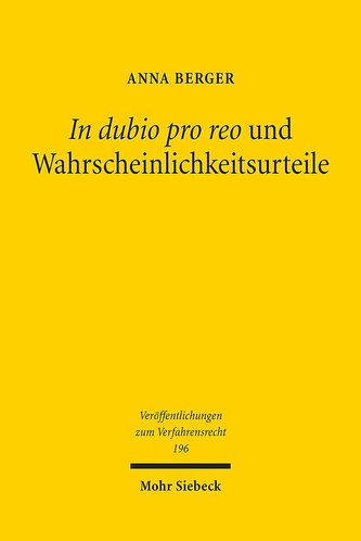 In dubio pro reo und Wahrscheinlichkeitsurteile