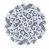 Vánoční dekorační žakárový ubrousek JORGE bílá O 30 cm MyBestHome