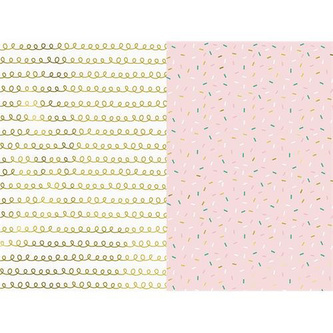 Balící papír růžový a bílý 70 x 200 cm - 2 ks