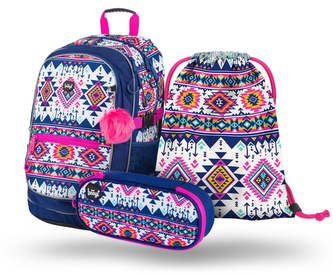 BAAGL SET 3 Boho: batoh, penál, sáček