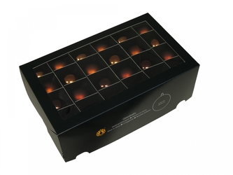 Skleněné baňky tmavě hnědé 4 cm, sada 48 ks