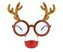 Okulary Renifer z nosem i rogami